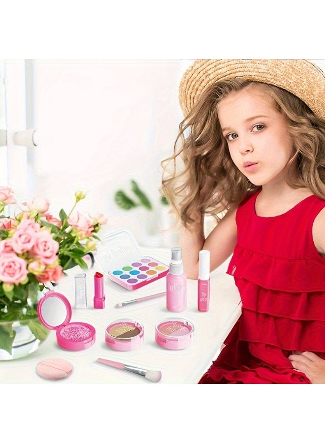 Kids' Cosmetic Toy Gift Set, Girls' Role-Play Simulated Dressing Makeup Box Pretend Play Princess Dress-Up Set | Gift Box Packing, Multiple Sizes Available | Non-Smudgable, Liquid-Free Toys | Ideal Birthday & Holiday Gifts for Kids | Suitable for Ages 3+, Perfect for Birthdays & Christmas - Non-Toxic, Non-Applicable - Image 5